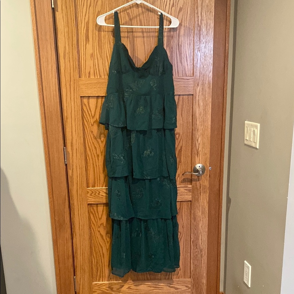 Altar’D State Dark Green Layered Dress NWT XXL